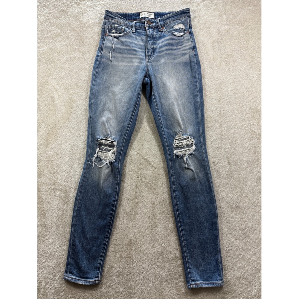 BKE‎ Womens Parker High Rise Distressed Ankle Skinny Blue Jeans 25 Meas: 27x29.5